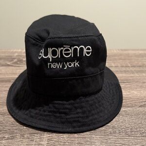 Supreme Black and White Bucket Hat…..